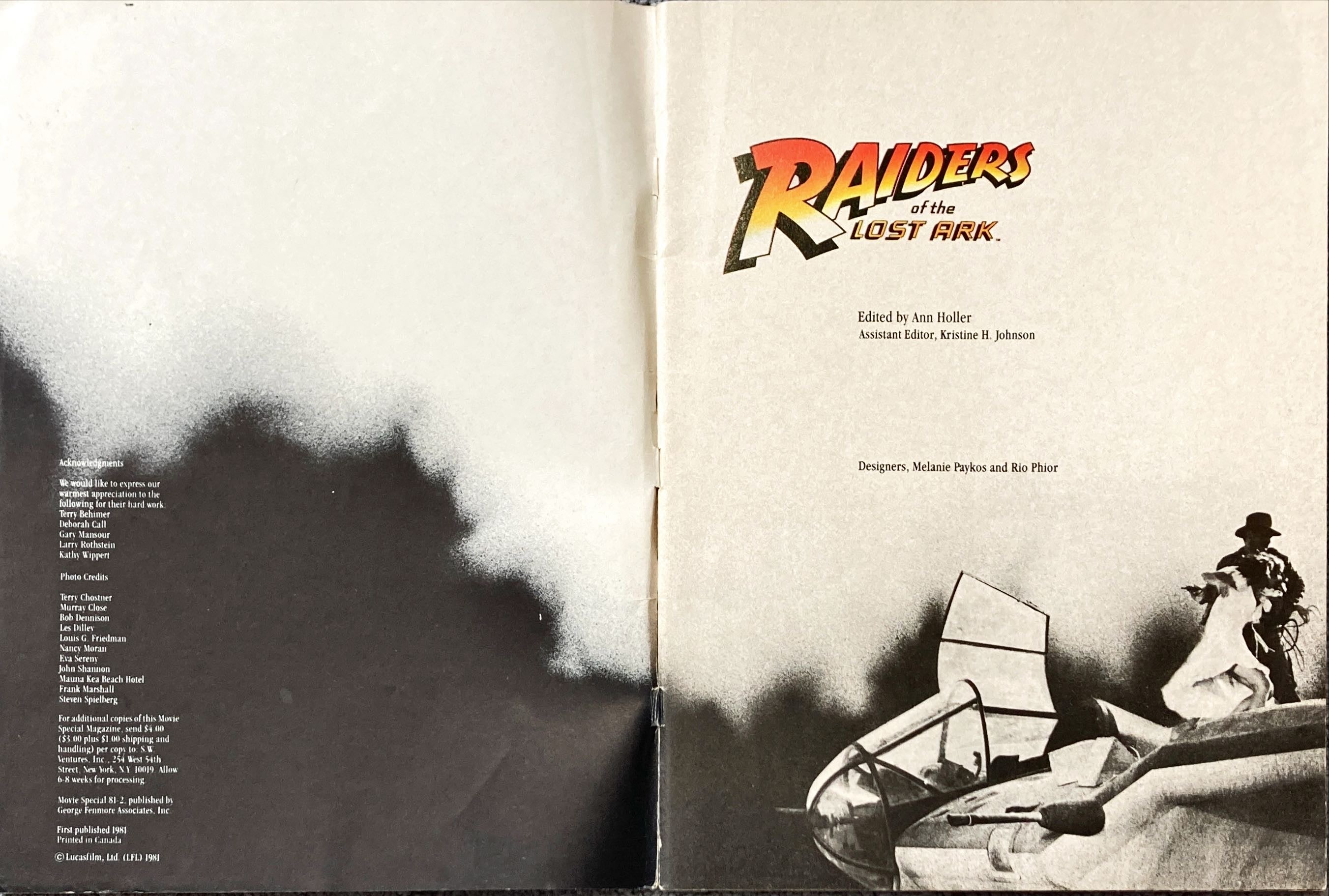 Raiders of the Lost Ark (1981)  - Souvenir Book