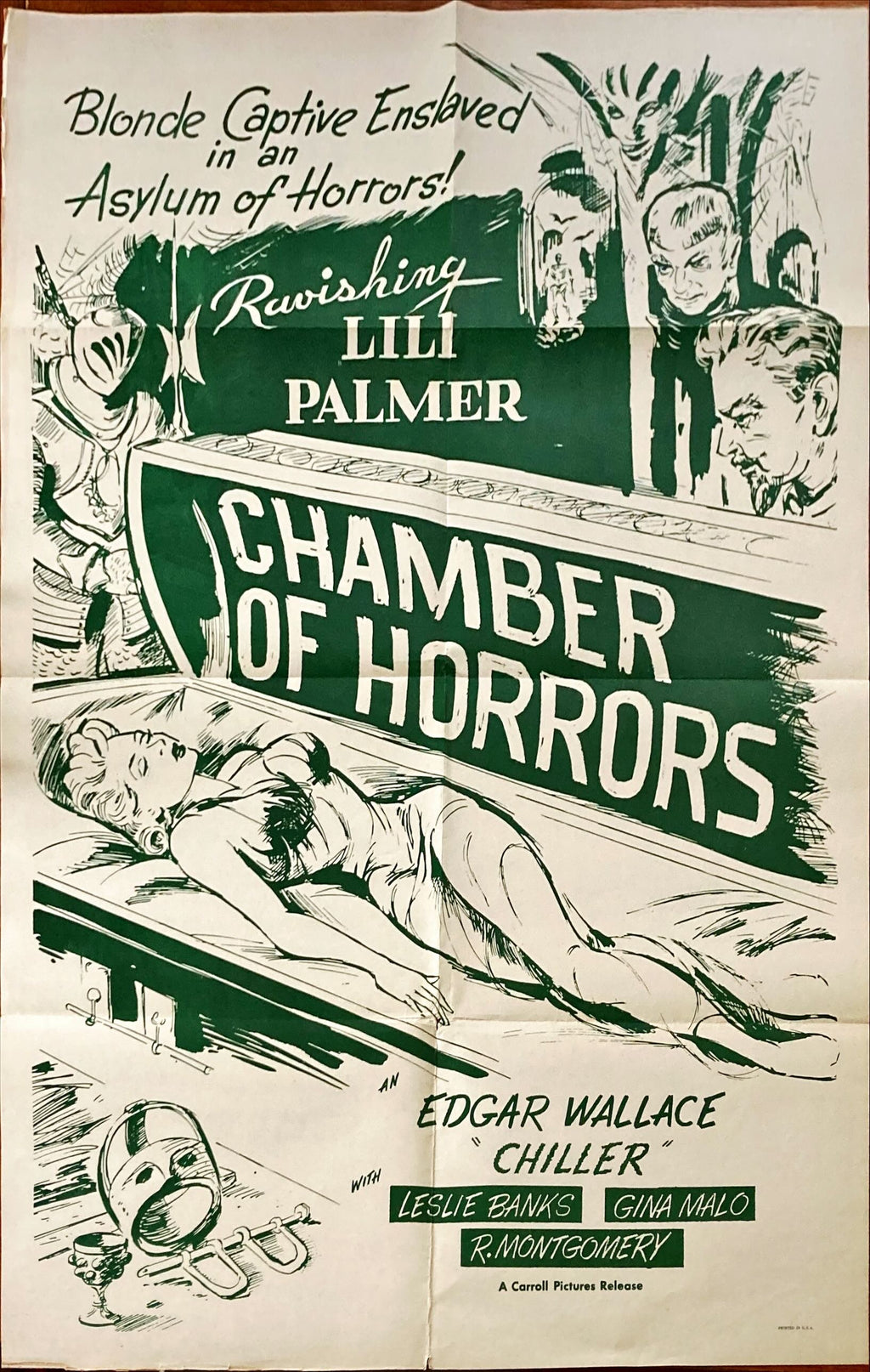 Chamber of Horrors () One Sheet Movie Poster - R56, Lilli Palmer