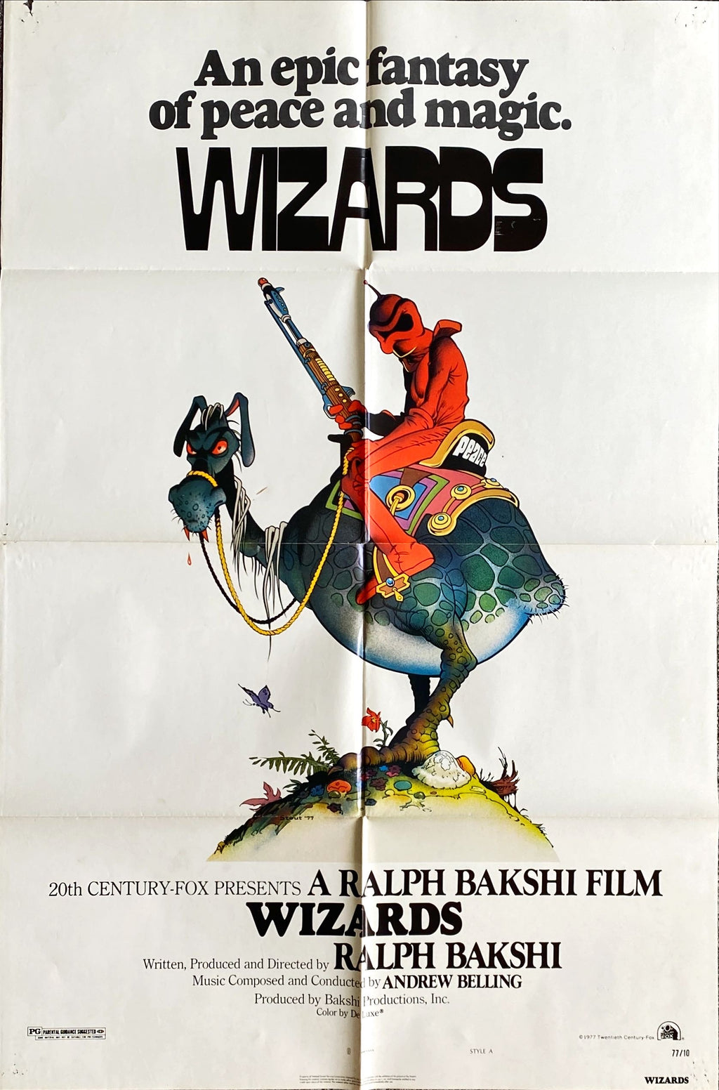 Wizards (1977) One Sheet Movie Poster - Ralph Bakshi