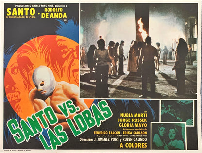 (373) Santo vs las lobas Mexican lobby cards