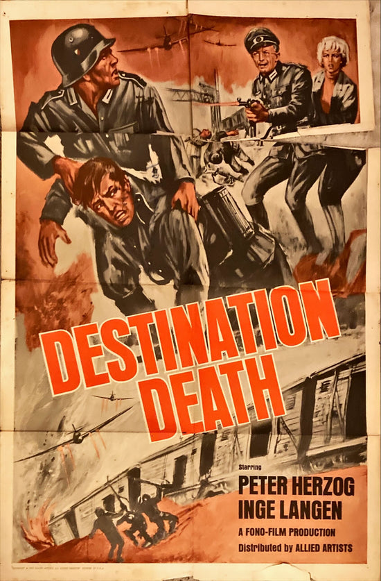 Destination Death (1961) One Sheet Movie Poster - Nazi Exploitation