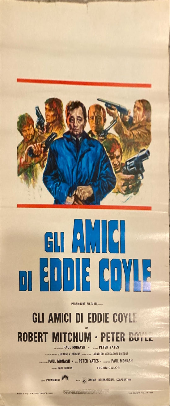 Friends of Eddie Coyle (1974) Locandina Movie Poster ITAL, Robert Mitchum