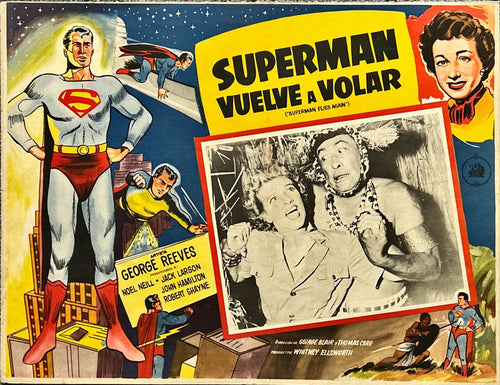 Superman Flies Again (1954) 2x Lobby Cards - MX
