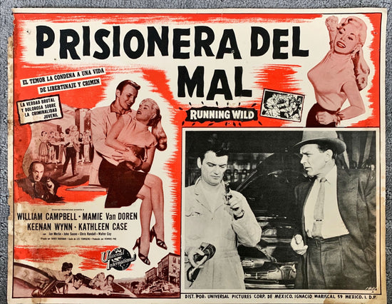 Running Wild, Mamie Van Doren Mexican lobby card