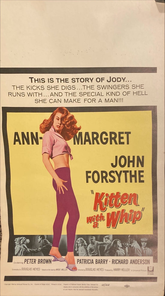 Kitten with a Whip (1964) Insert Movie Poster, Ann Margret