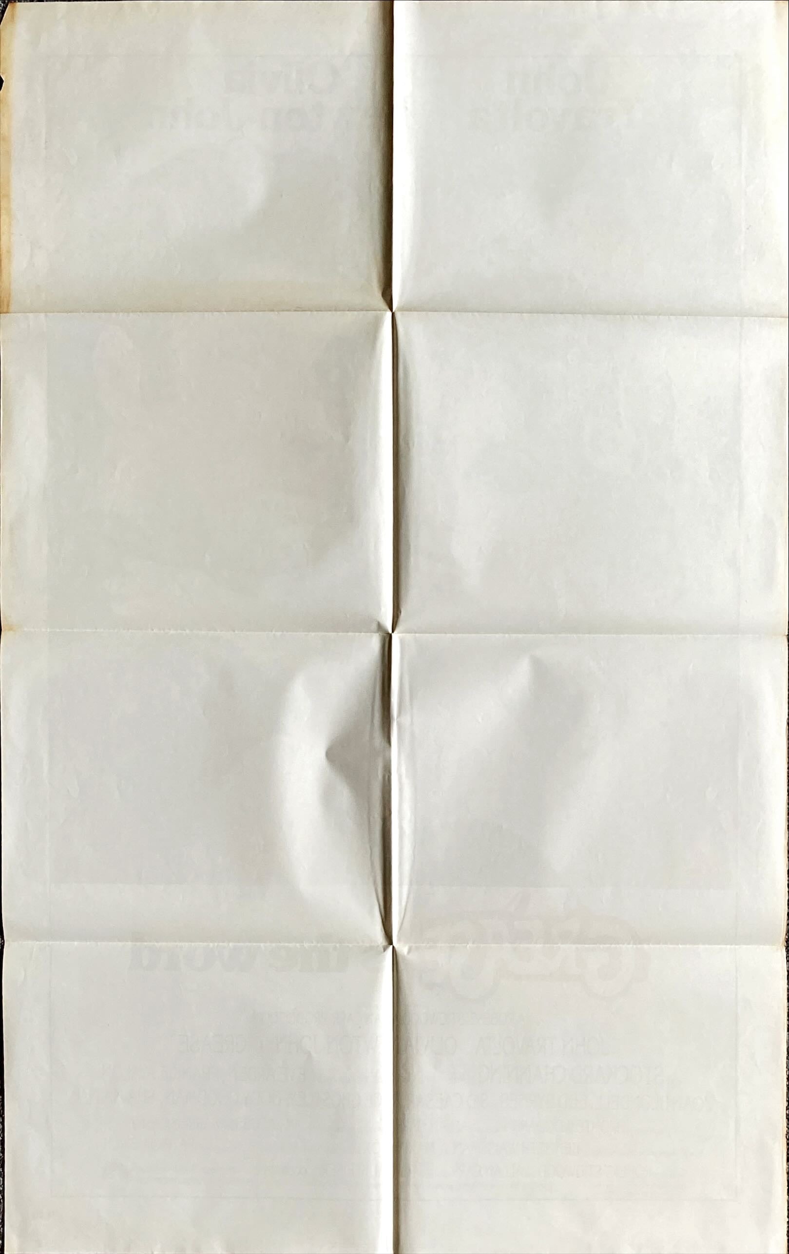 952 GREASE 1sh 1978- John Travolta & Olivia Newton-John