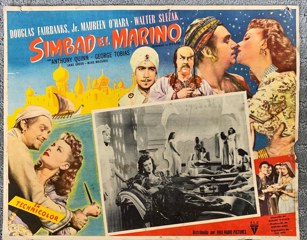 Sinbad the Sailor (1962) 3x Lobby Cards - MX