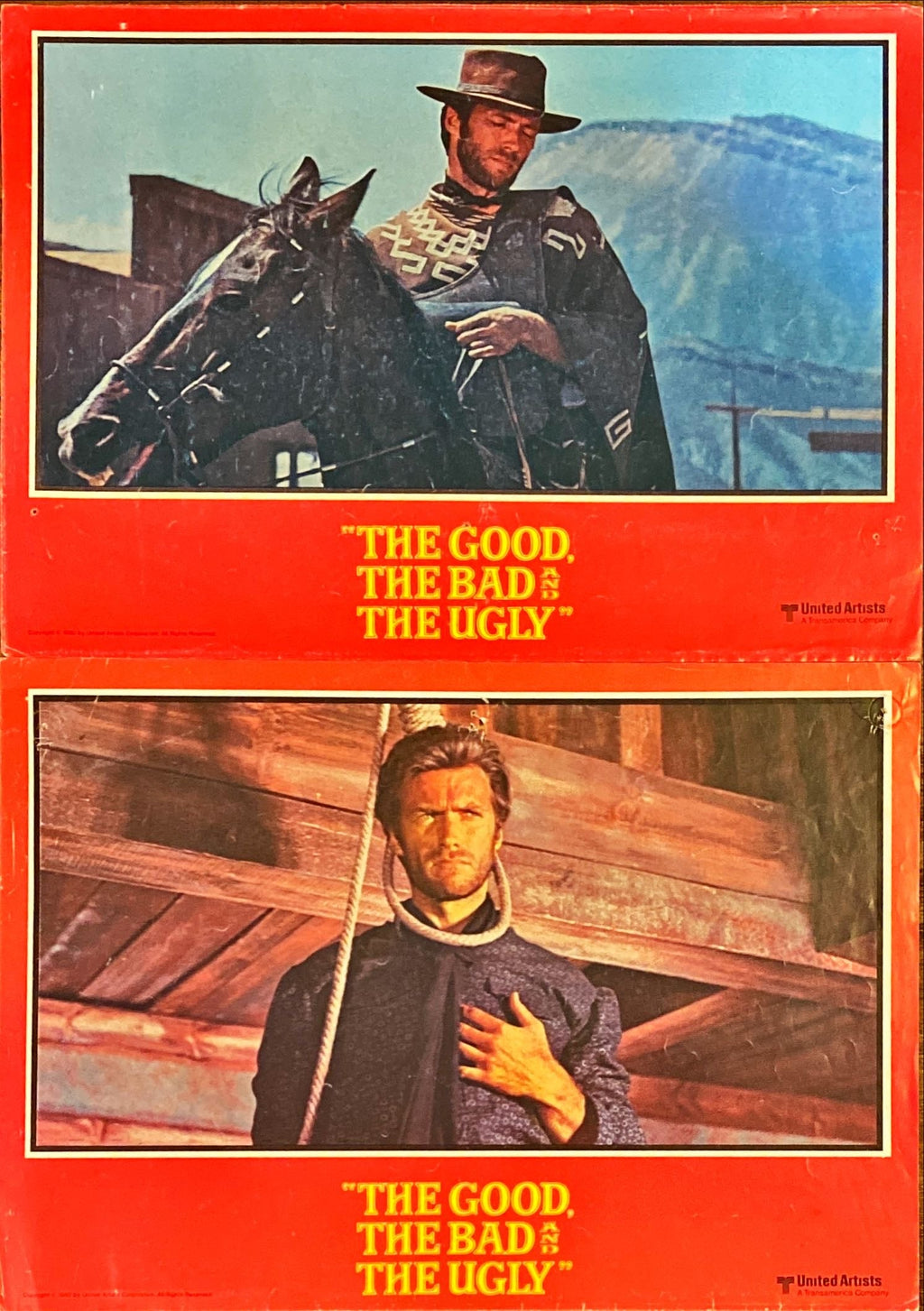 The Good,the Bad and the Ugly () 4x 8x10 Movie Stills - German