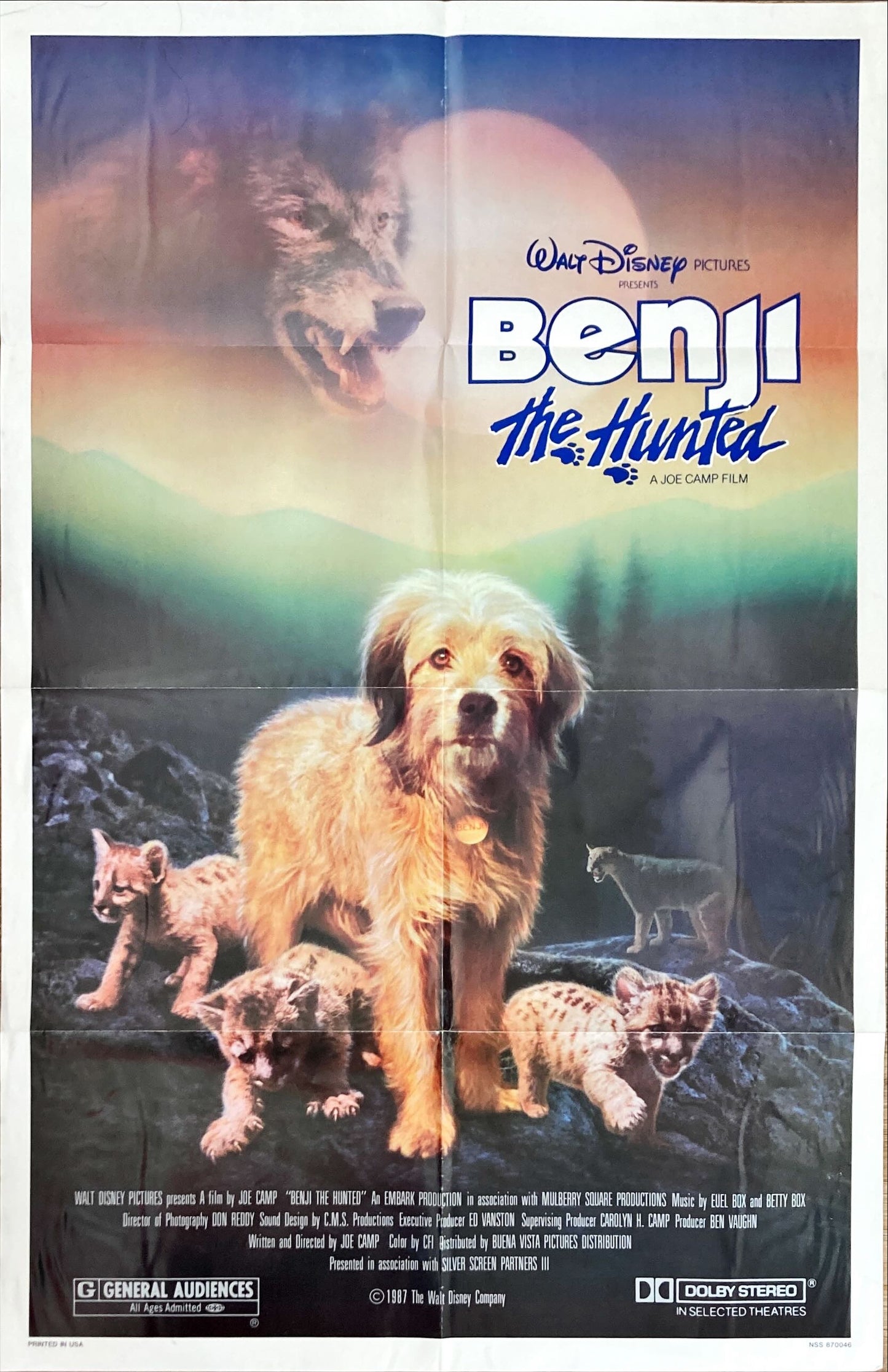 Benji the Hunted, 1sh 1987- Disney