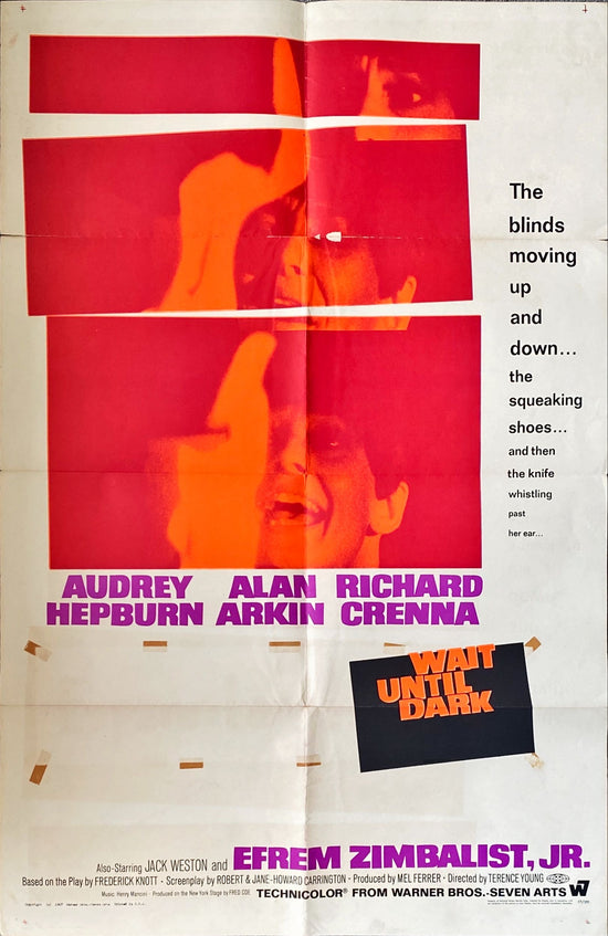 Wait Until Dark (1967) One Sheet Movie Poster - Audrey Hepburn