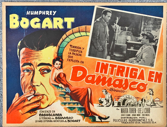 Intriga en Damasco(A)- Bogart- Mexican Lobby Card