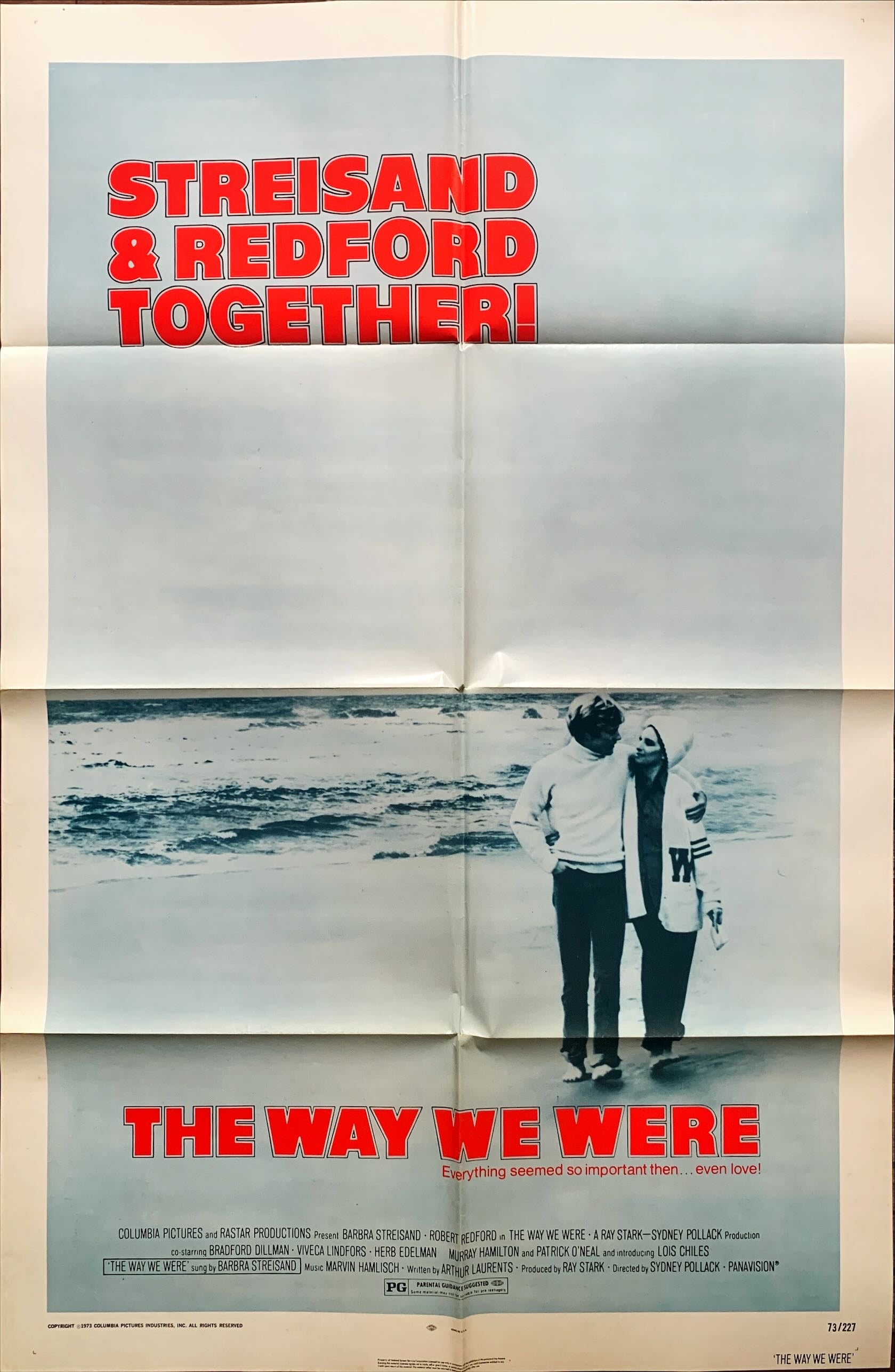 The Way We Were,  int'l 1sh 1973 Barbra Streisand & Robert Redford