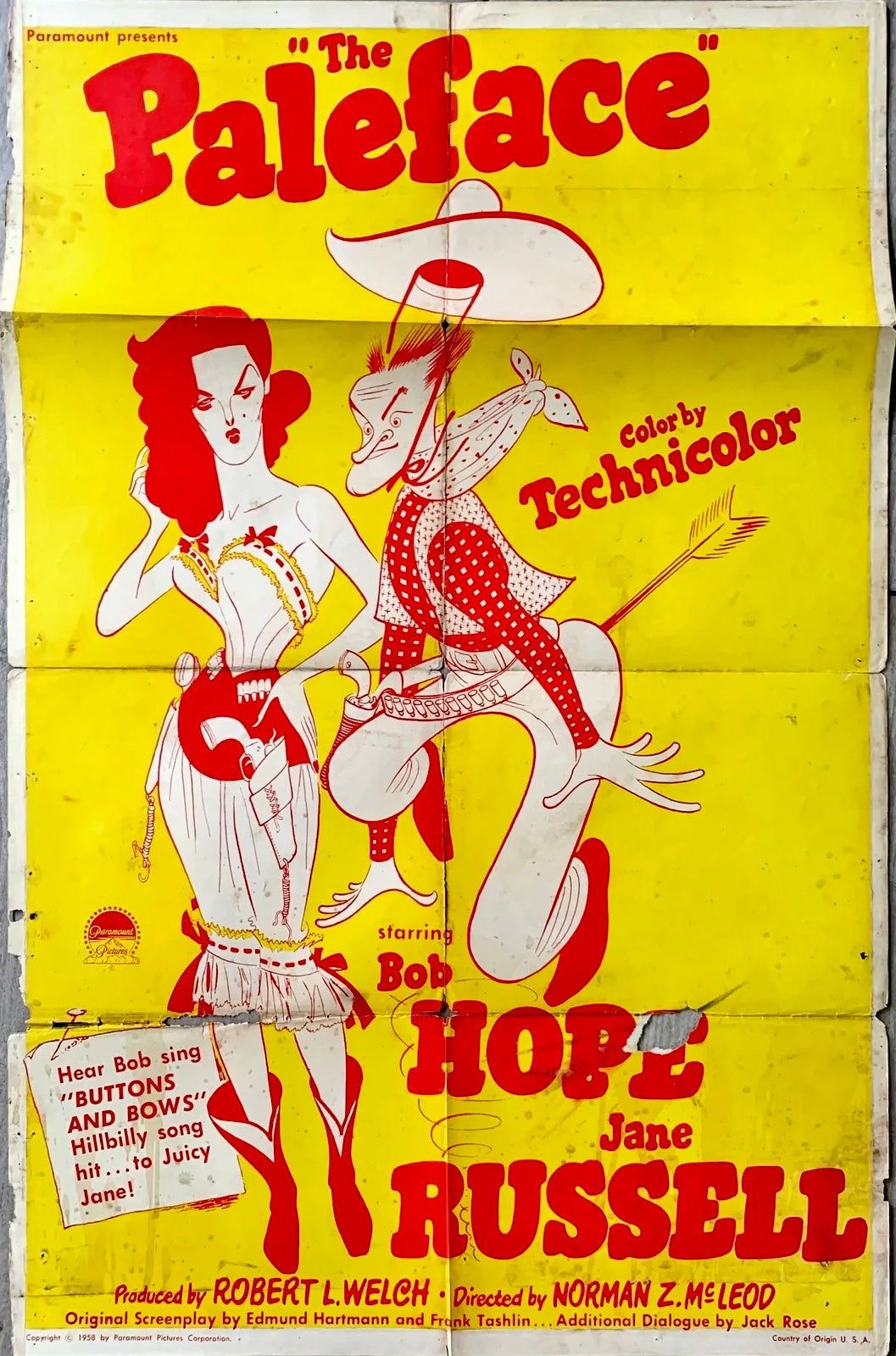 Paleface (1948) One Sheet Movie Poster - R'58