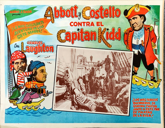 Abbott & Costello vs Capt. Kidd Mexican Lobby Crd