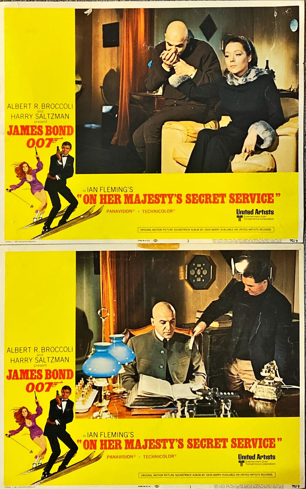 On Her Majesty's Secret Service (1969) 4x Lobby Cards