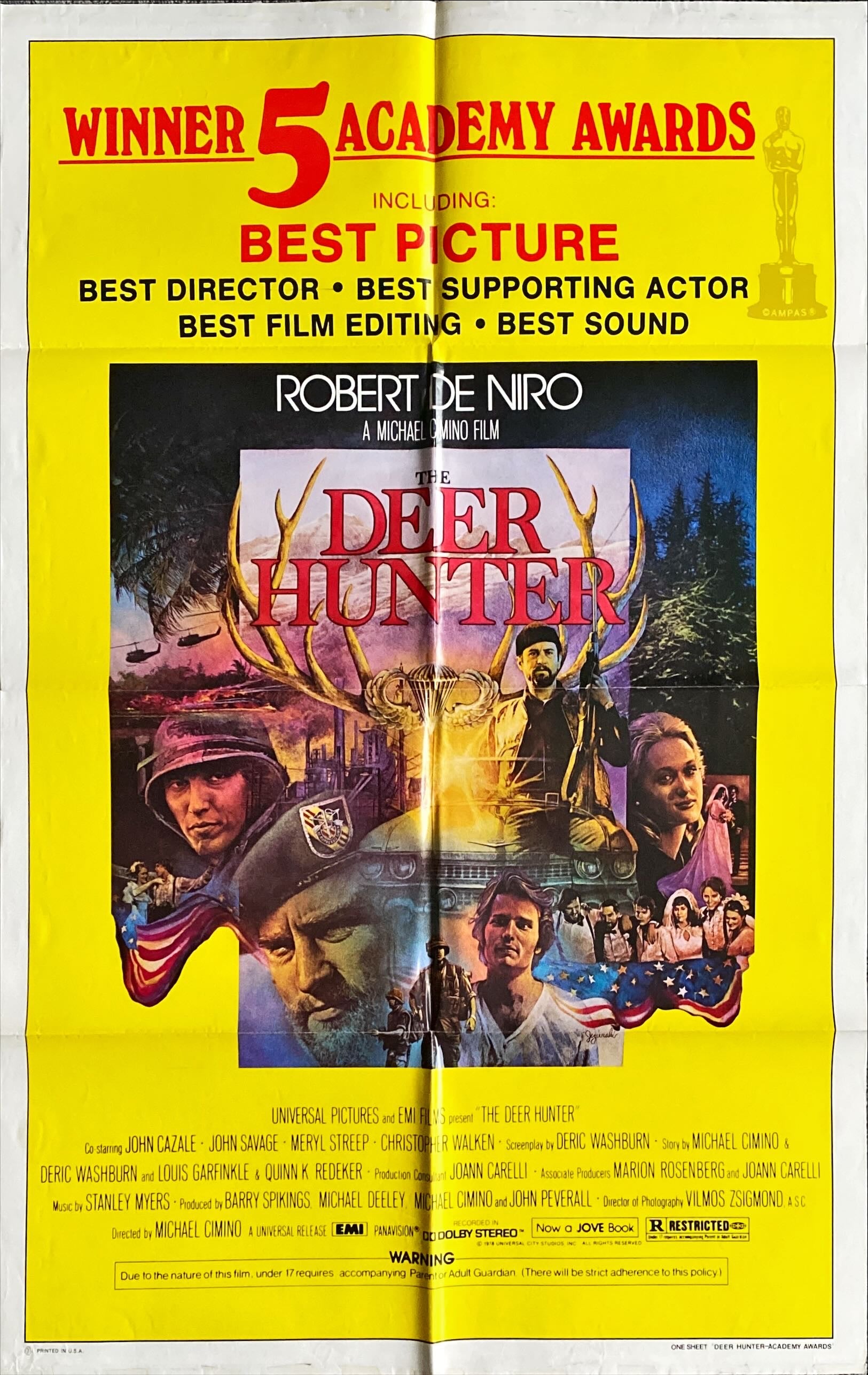 #922 DEER HUNTER awards 1sh 1978 directed by Michael Cimino, Robert De Niro