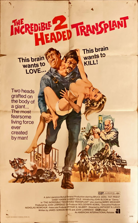 Incredible Two-Headed Transplant (1971) One Sheet Movie Poster