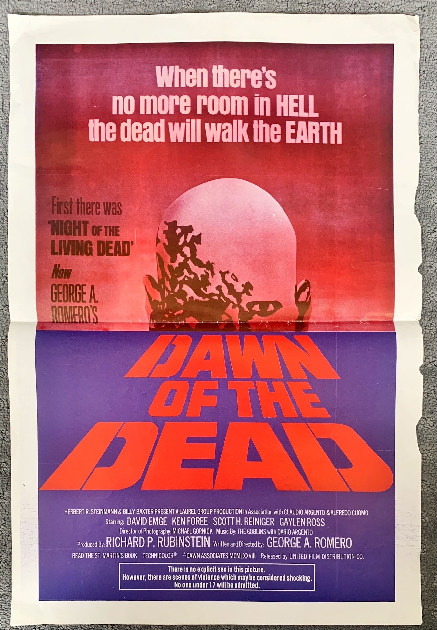 #444 Dawn Of The Dead (1978) South American Mini Poster