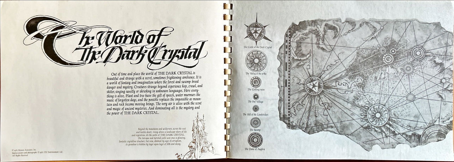 DARK CRYSTAL spiral-bound promo book 1982 Jim Henson & Frank Oz, rare