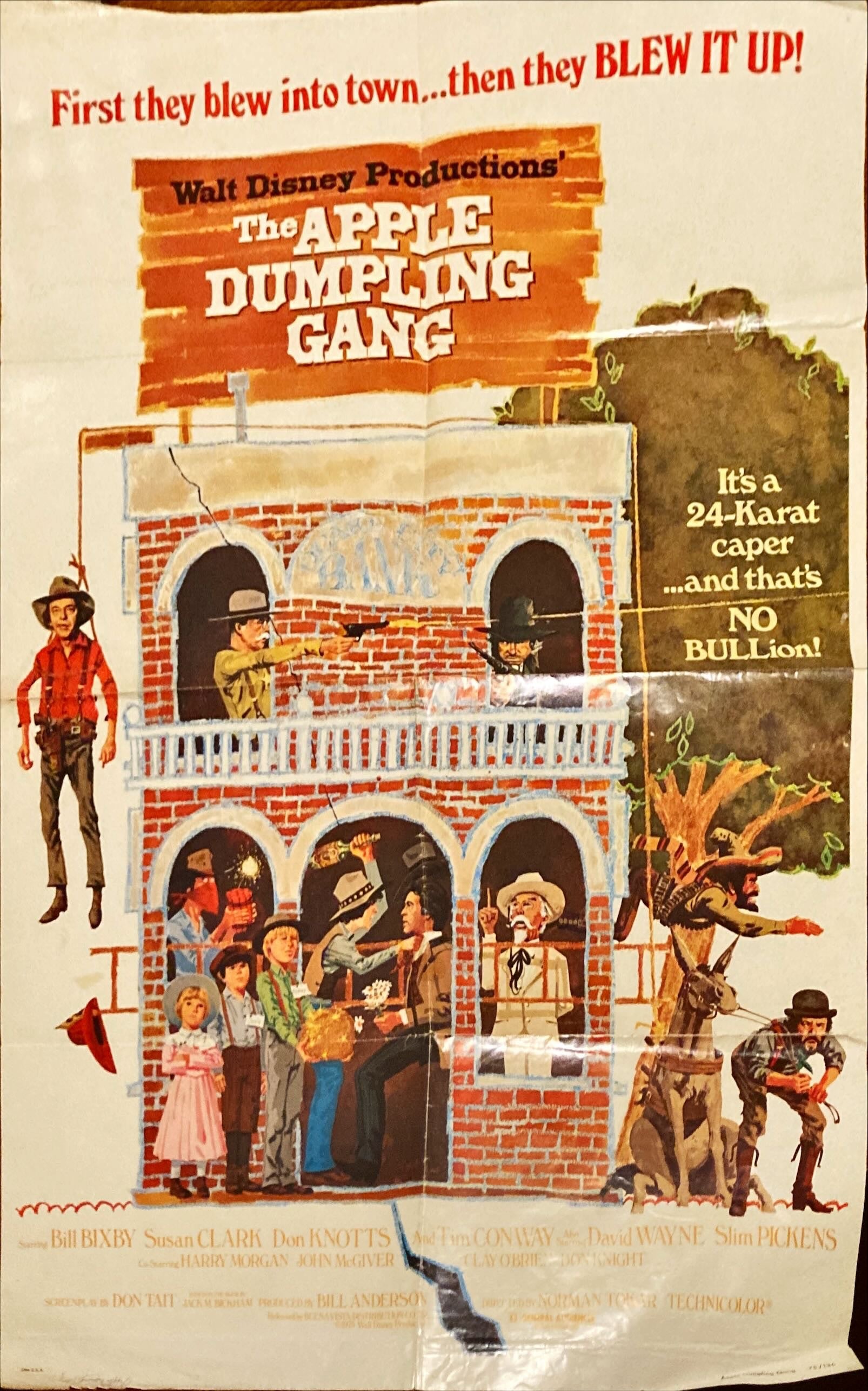 The Apple Dumpling Gang, 1sh '75 Disney, Don Knotts