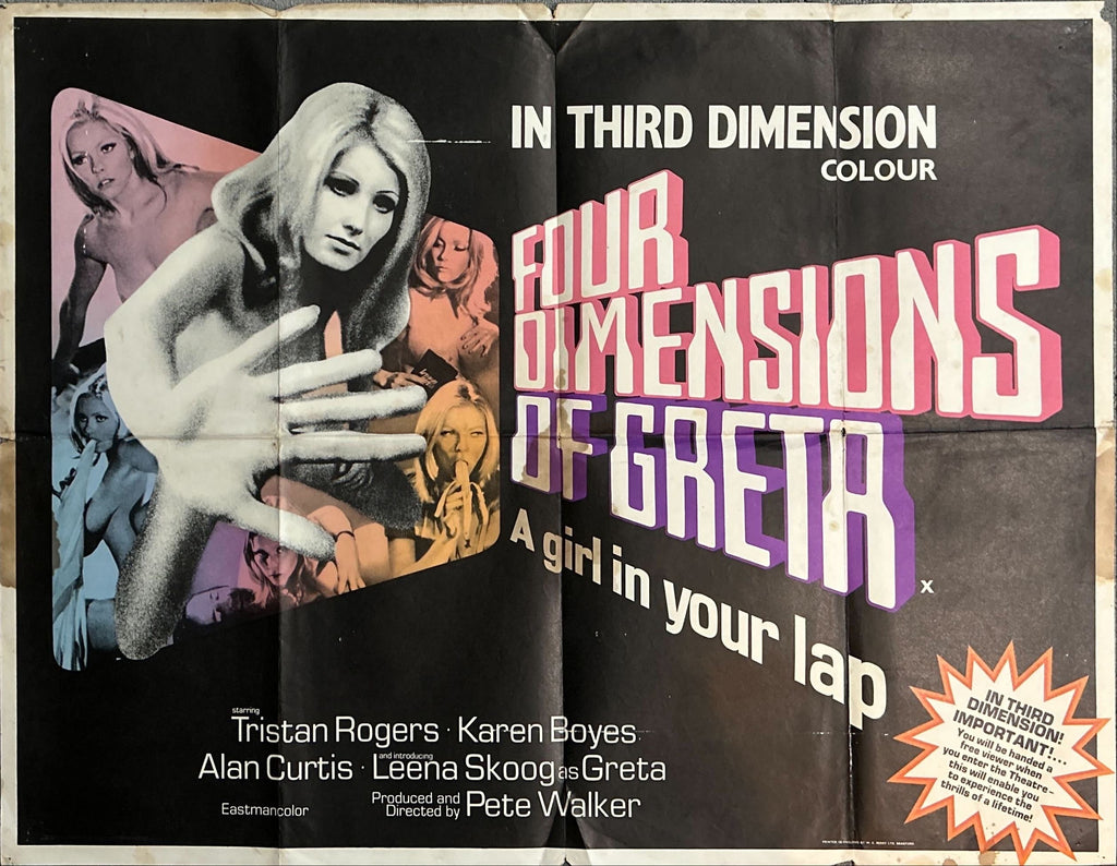 Four Dimensions of Greta (1972) One Sheet Movie Poster - British Quad