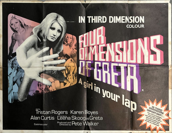 Four Dimensions of Greta (1972) One Sheet Movie Poster - British Quad