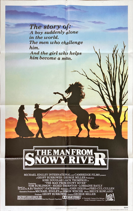 2029 MAN FROM SNOWY RIVER 1sh 1982 Kirk Douglas