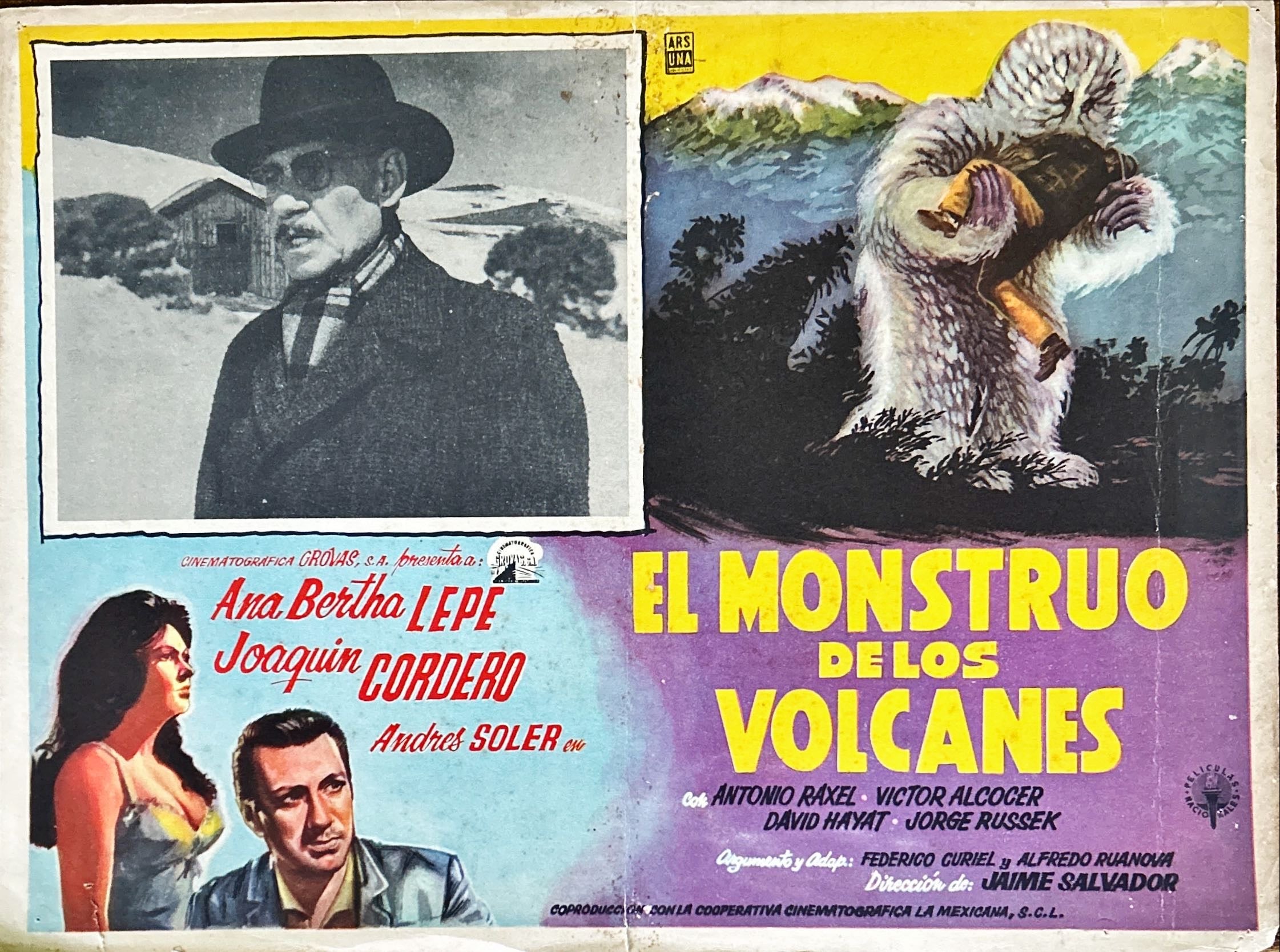 El Monstruo de los Volcanes (1963) 5x Lobby Cards - MX