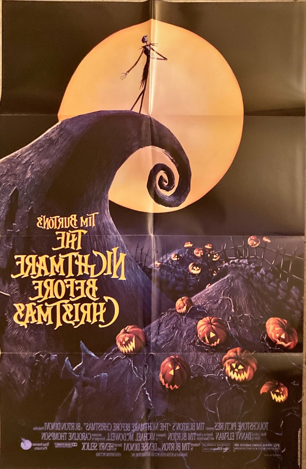 Nightmare before Christmas (1993) One Sheet Movie Poster - DS