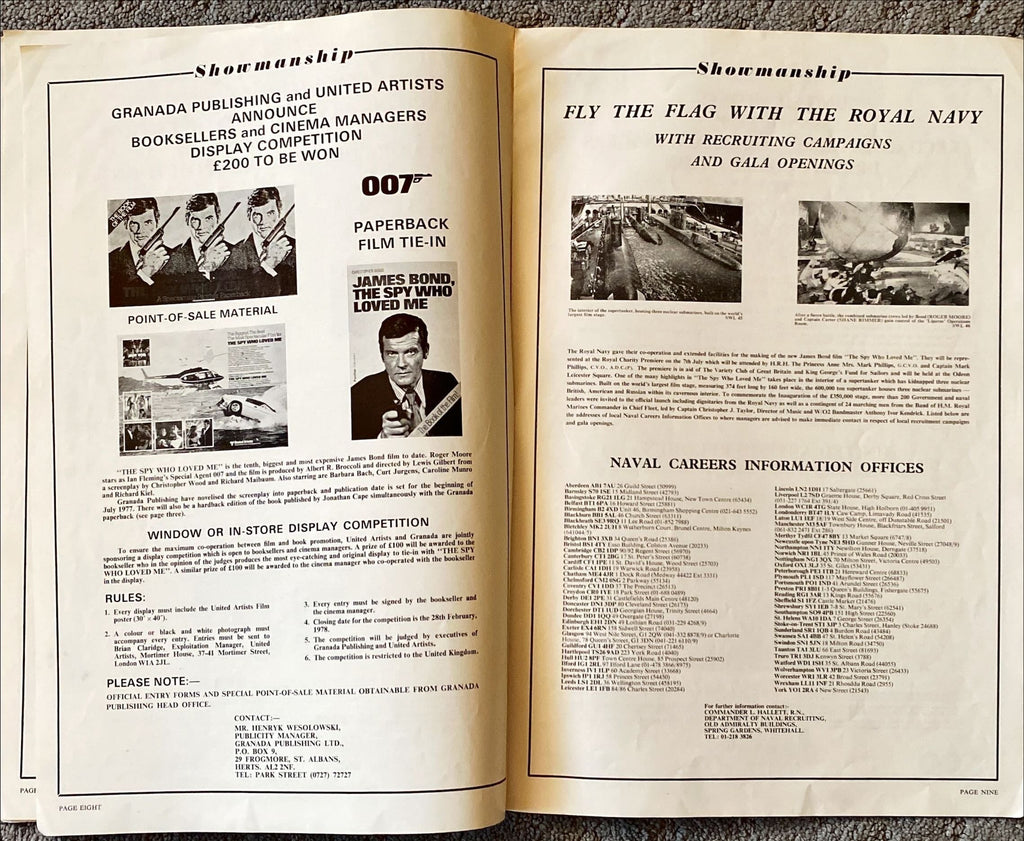 #1157 SPY WHO LOVED ME pressbook 1977