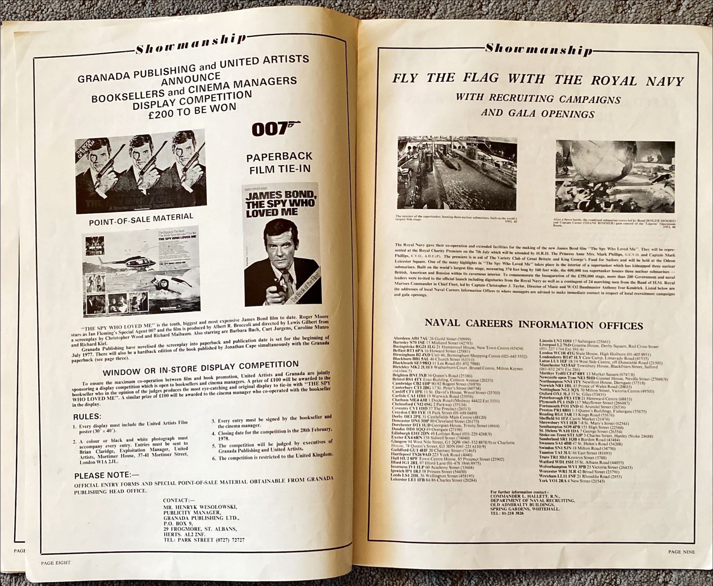 #1157 SPY WHO LOVED ME pressbook 1977
