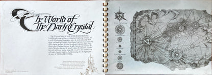 #1035 DARK CRYSTAL spiral-bound promo book 1982 Jim Henson & Frank Oz, die-cut embossed cover, rare