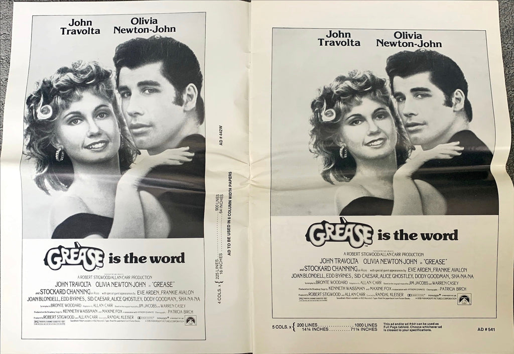 Grease (1987), Pressbook, John Travolta