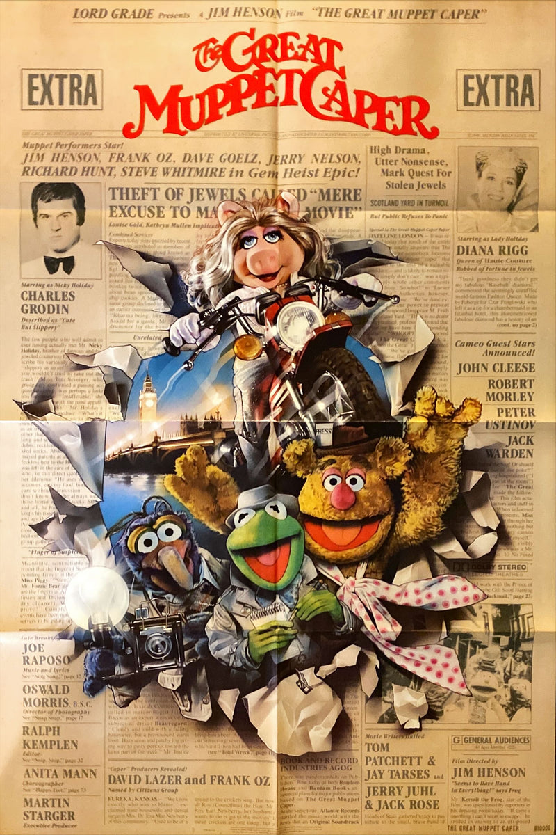The Great Muppet Caper (1981) One Sheet Movie Poster - Jim Henson, Drew Struzan Art