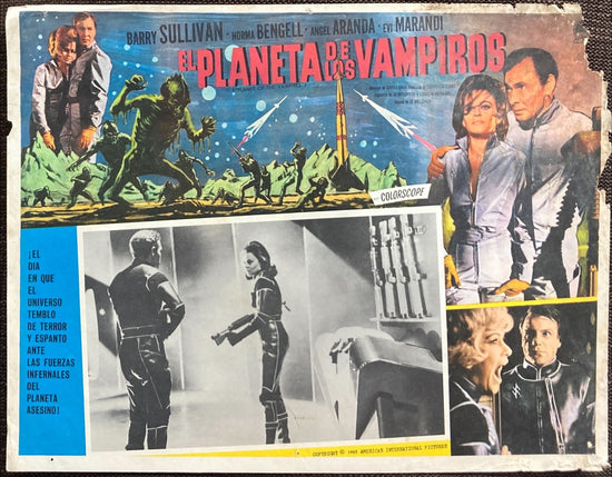 Planet of the Vampires (1965) Original Mexican movie lobby card, Mario Bava