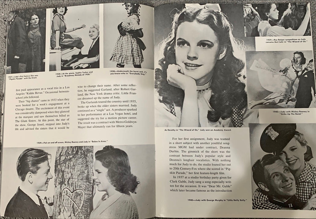 The Story of Judy Garland, stage play souvenir program book 1960s
