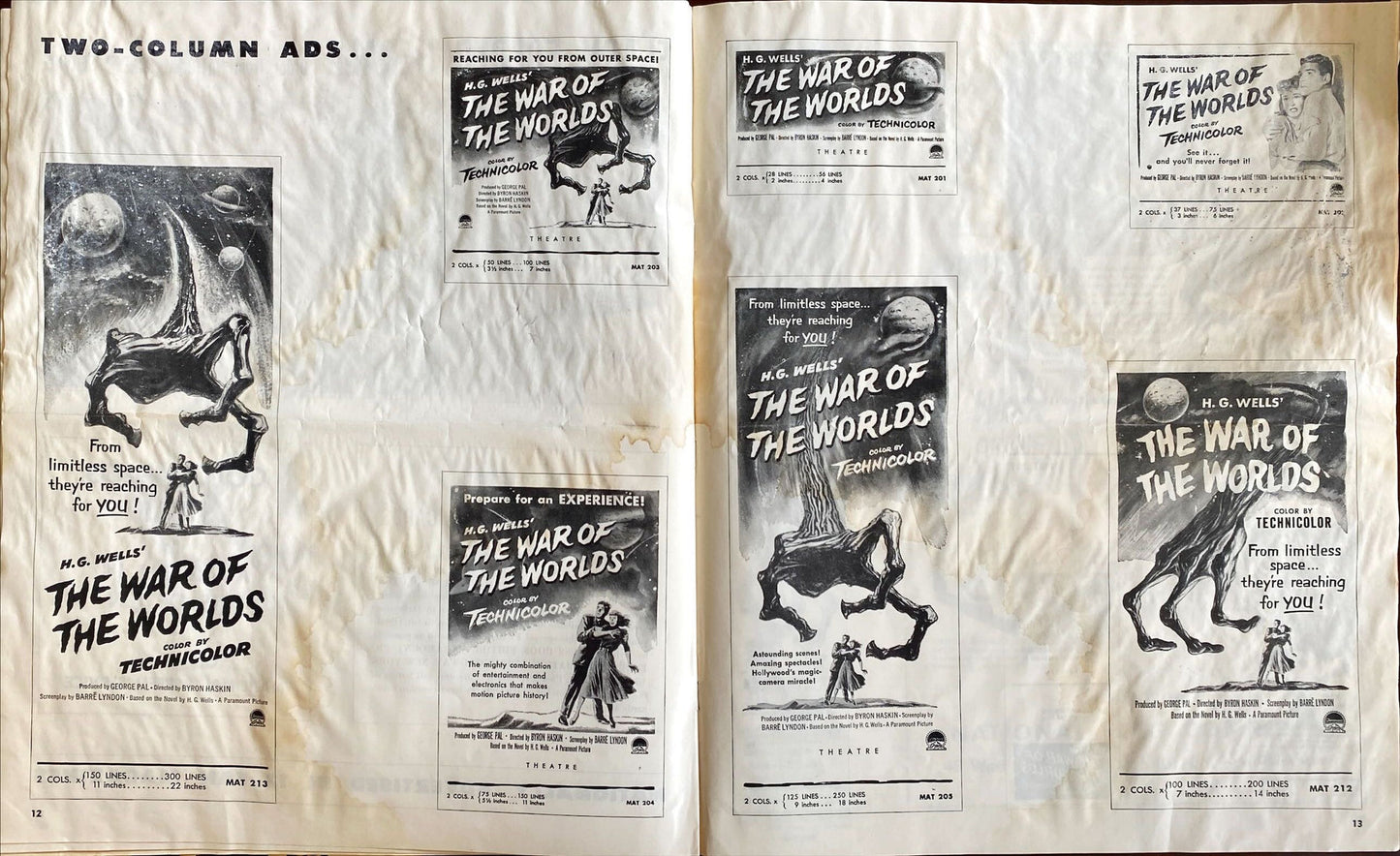 War of the Worlds (1953) Theatrical Pressbook