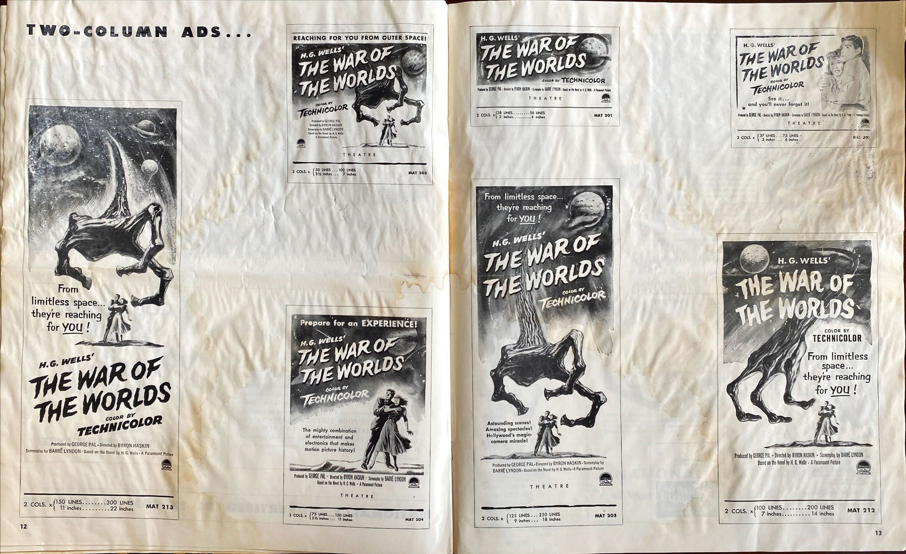 War of the Worlds (1953) Theatrical Pressbook