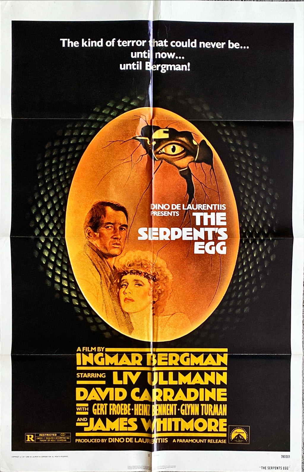The Serpent's Egg, 1sh '78 -Ingmar Bergman