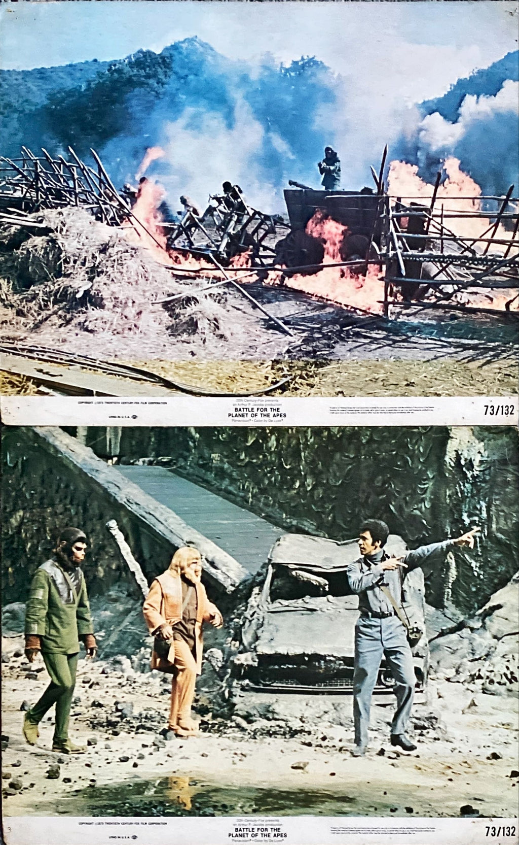 #1146 BATTLE FOR THE PLANET OF THE APES 6 color 11x14 stills 1973 - PosterCollectors.xyz