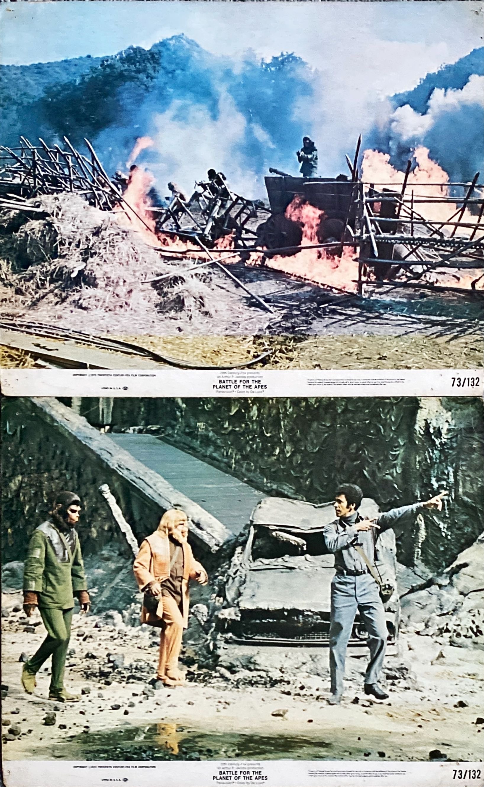 #1146 BATTLE FOR THE PLANET OF THE APES 6 color 11x14 stills 1973 - PosterCollectors.xyz