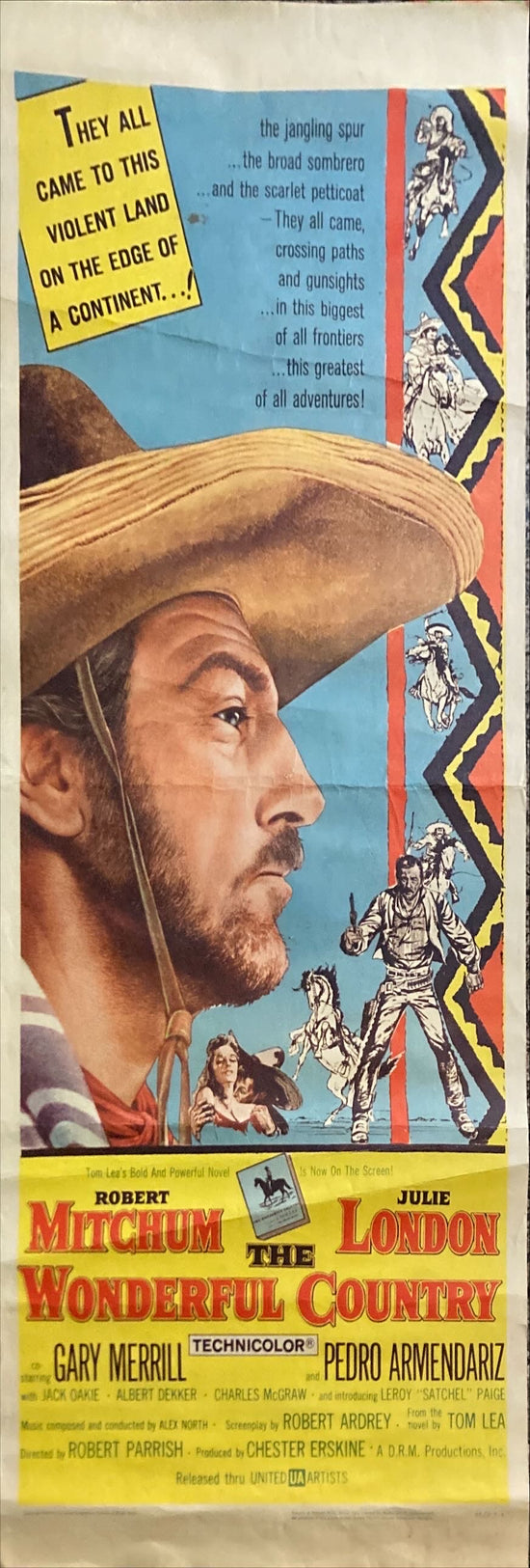 Wonderful Country (1959) Insert Movie Poster, Robert Mitchum