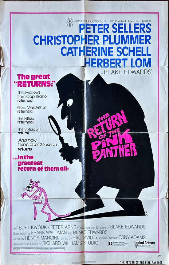 Return of the Pink Panther (1975) One Sheet Movie Poster - Peter Sellers