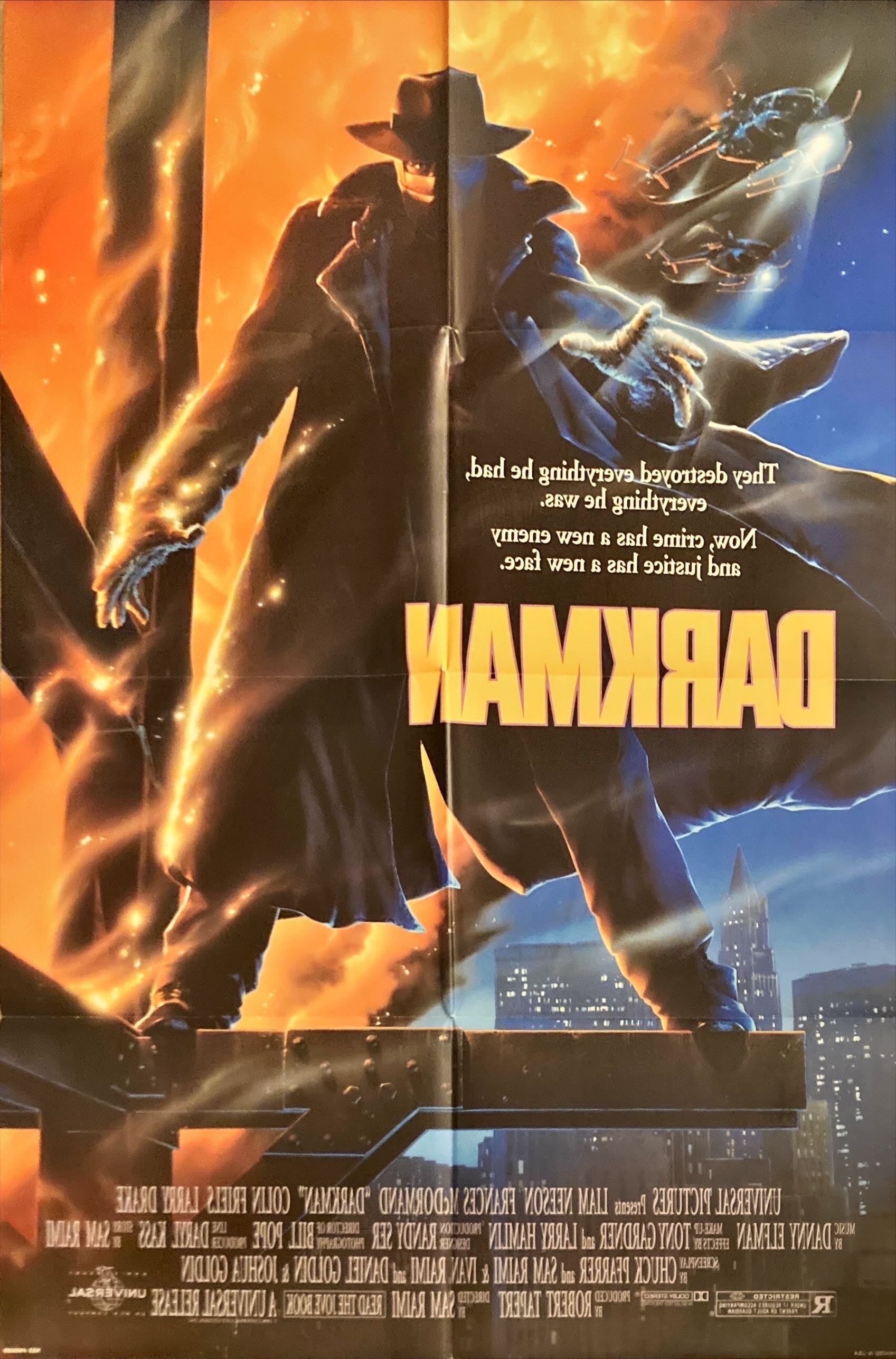 Darkman (1990) One Sheet Movie Poster - DS, Alvin art
