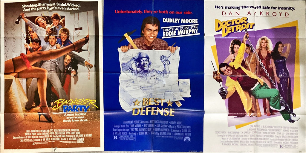 1980's Comedy/Sci-Fi Movie Poster Bundle Set (10 Original Movie Posters)