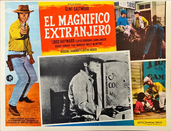 The Magnificent Stranger,  Mexican lobby card -Clint Eastwood