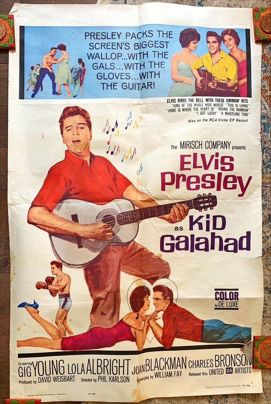 (558) Kid Galahad Elvis Presley fair condition movie poster