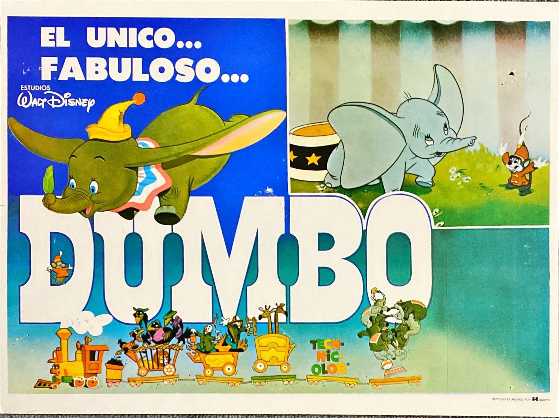 Dumbo (1941) 4x Lobby Cards - MX, R'70, Disney