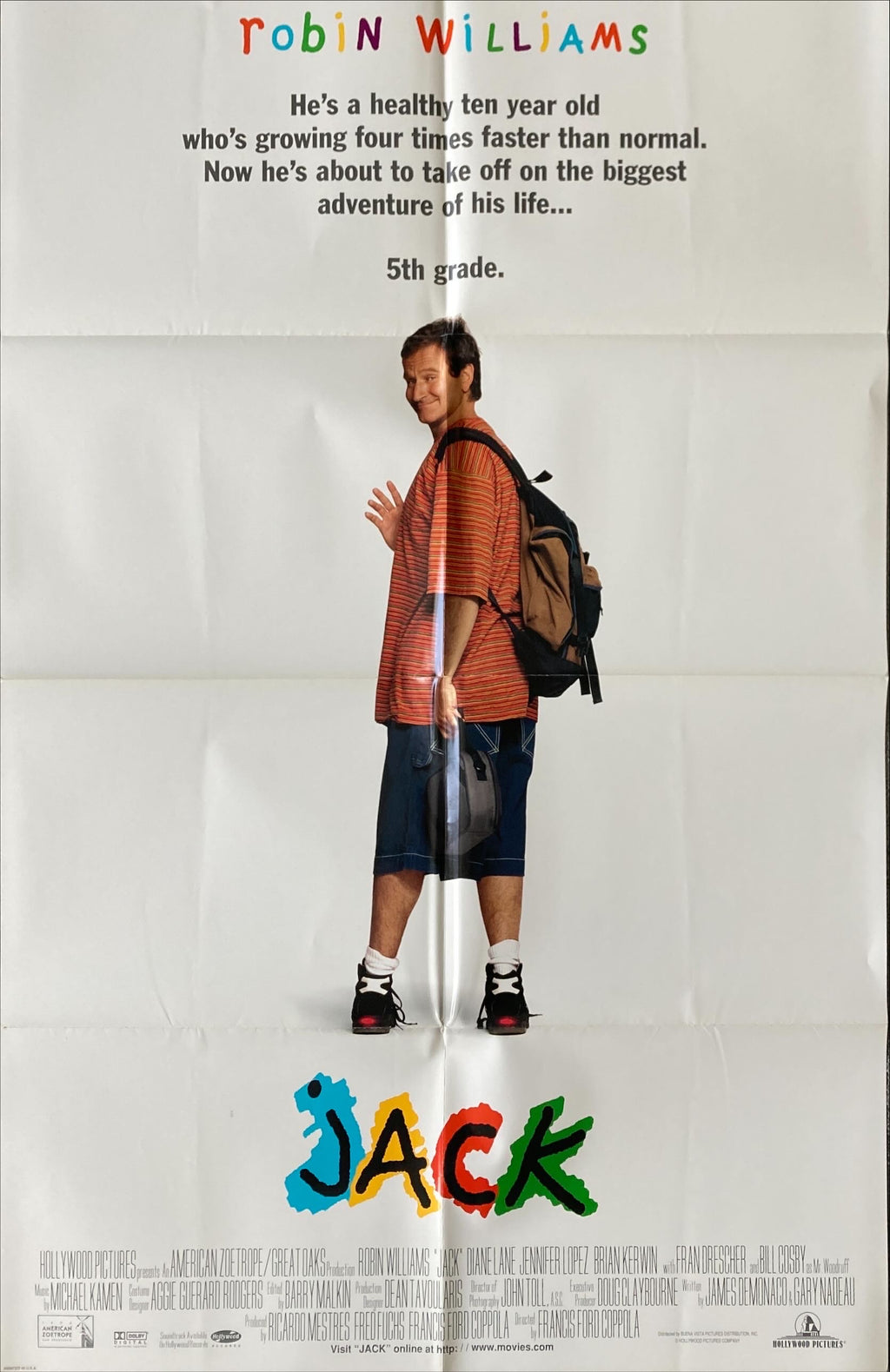 Jack DS 1sh '96 Robin Williams, Francis Ford Coppola