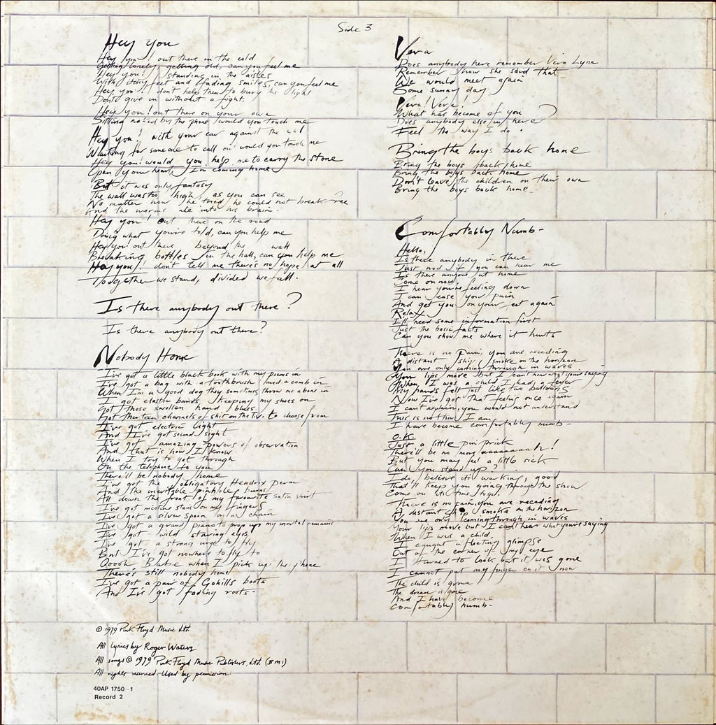 Pink Floyd - The Wall (1982) Vinyl Record / LP - JAP